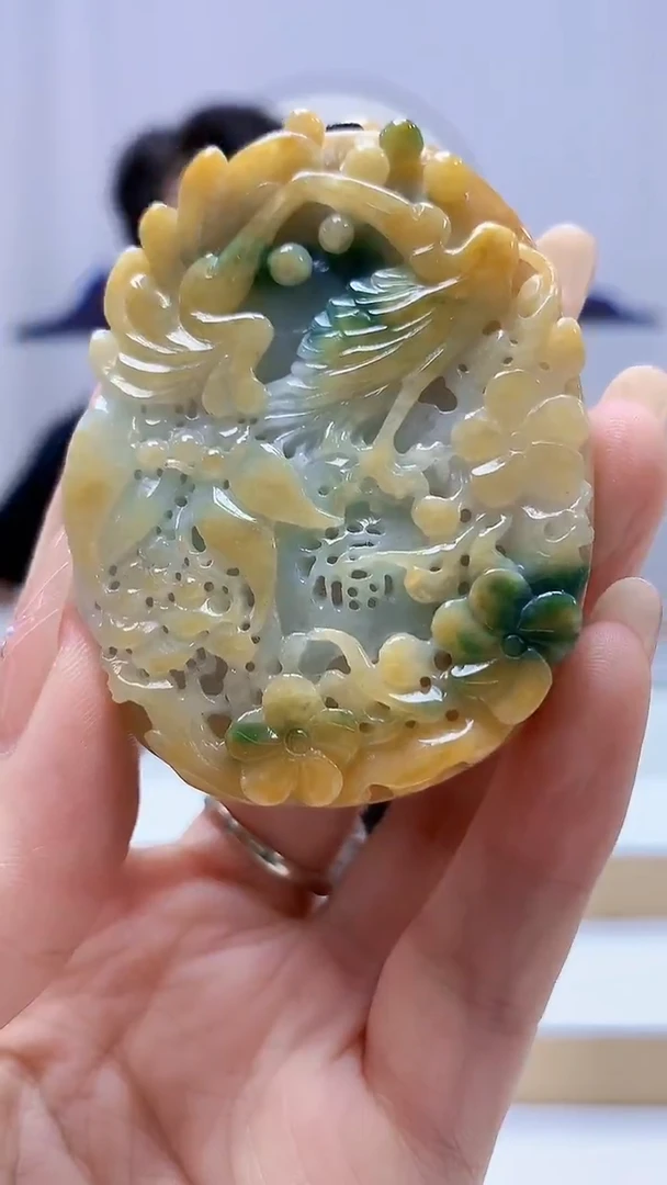 未镶嵌定制翡翠5060DD-毛货挂件199