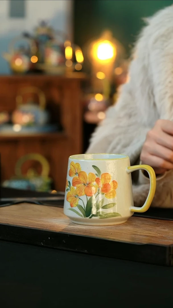 【闪购商品】杯手绘心瓷陶瓷浮力