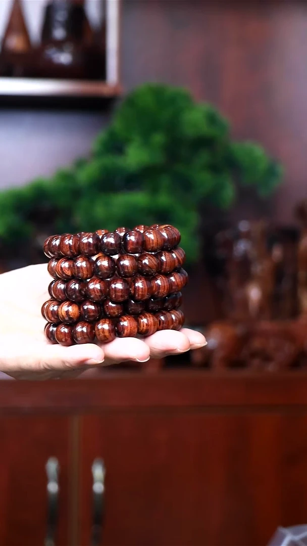 黄花梨/降香黄檀手串/手链海南黄花梨1.3*1.4手串多样性发一