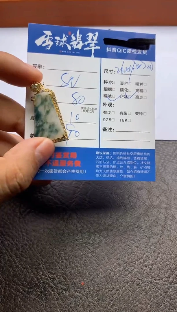 【闪购商品】翡翠颈饰银S925镶嵌1036205062