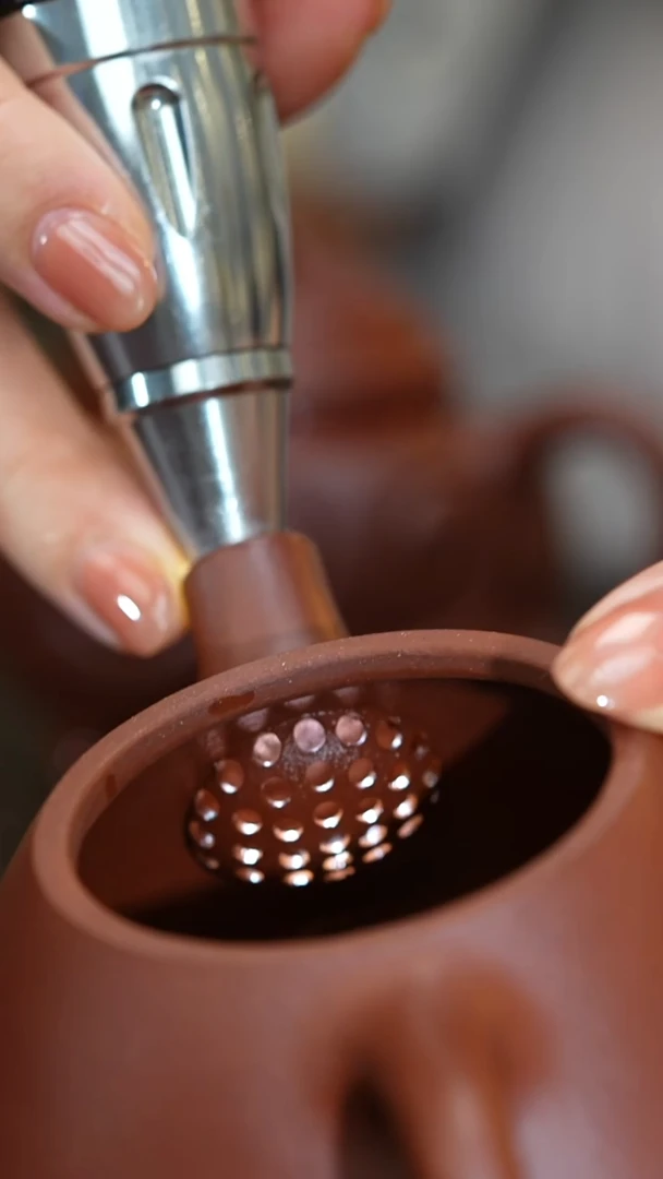 茶壶紫砂直播间专属原矿手工石瓢红皮龙