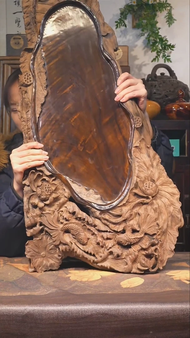 金丝楠小叶桢楠【86】纯手工精雕 整板整雕 满花干料茶盘