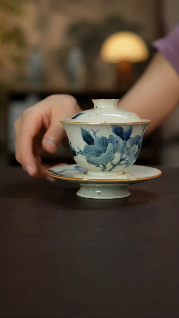 景德镇陶瓷杯碗柴烧多人
