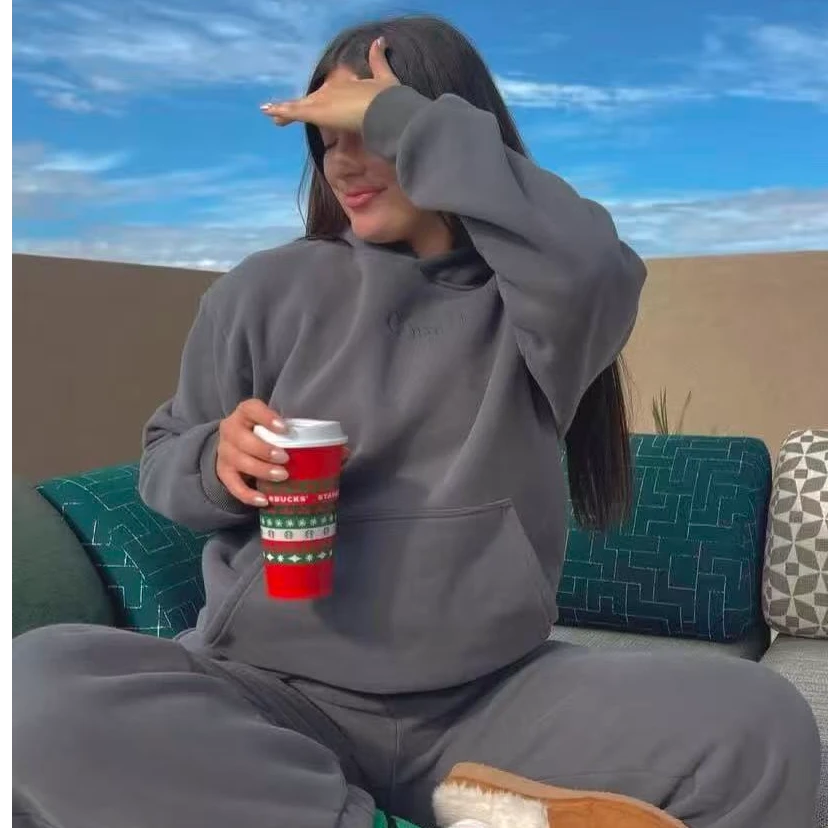 Oversize秋冬厚款加绒休闲连帽卫衣COMFOR