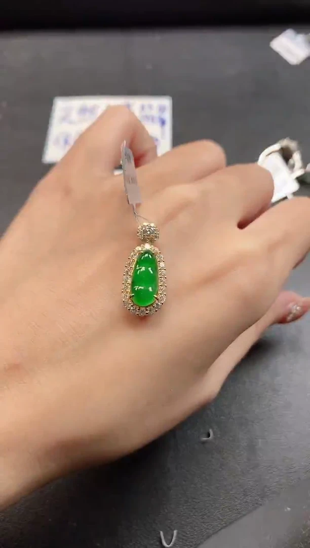 银S925镶嵌戒指翡翠51511