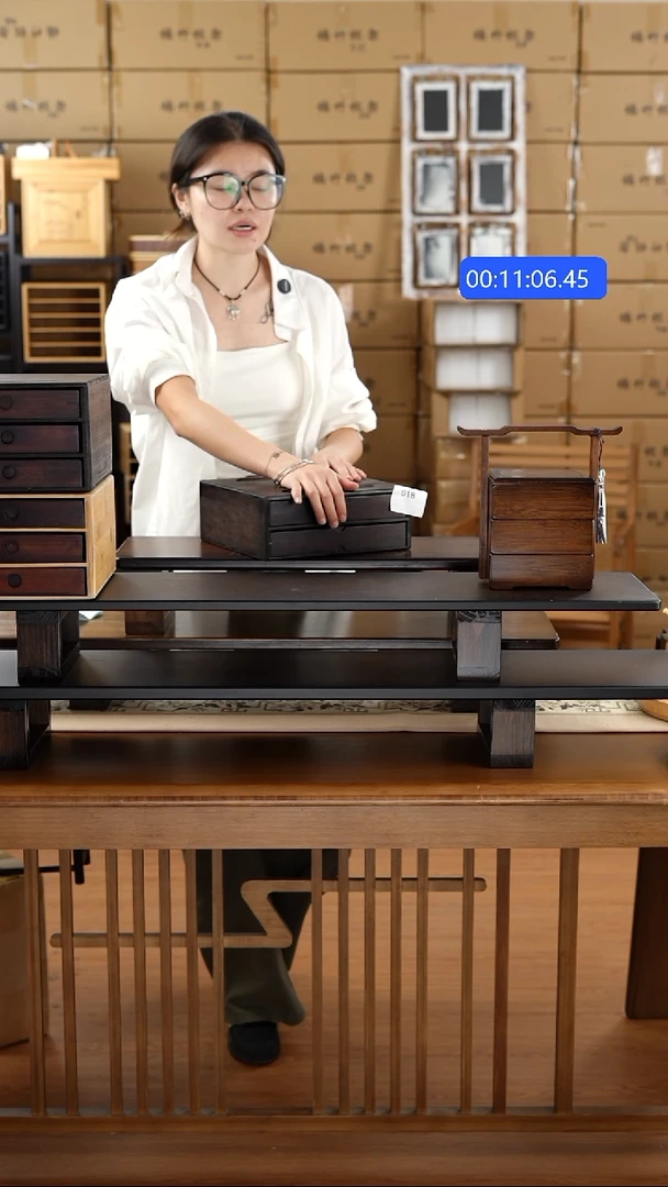 竹二层抽屉盒子018