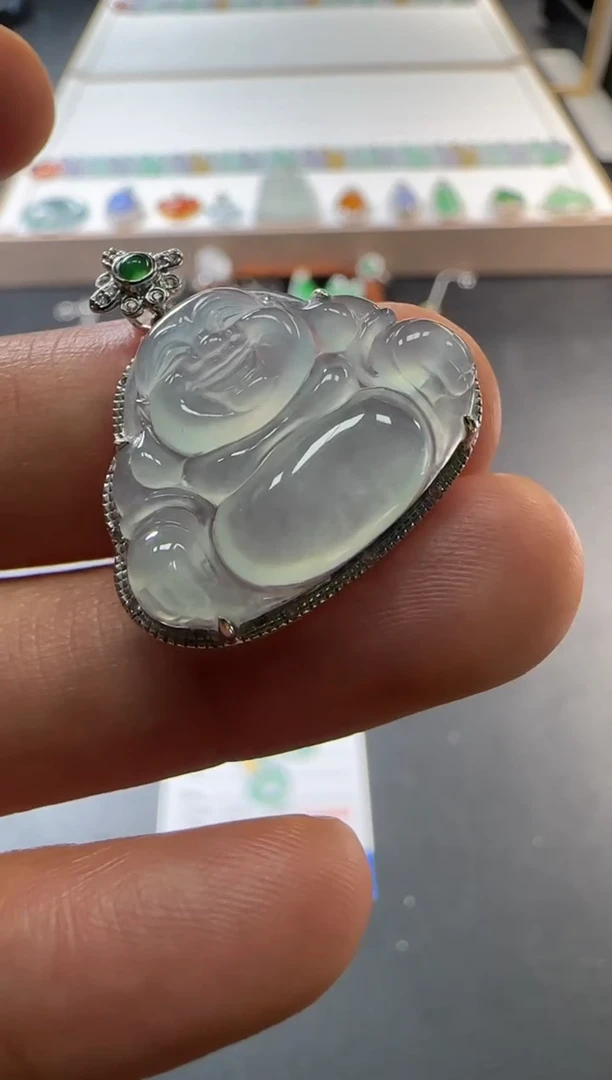 【闪购商品】翡翠颈饰18K金镶嵌不退不换 无鉴赏期