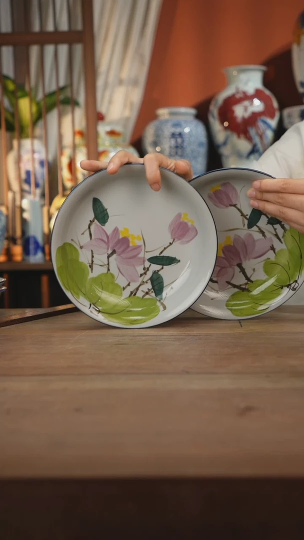 瓷片 景德镇设计师釉下手绘陶瓷餐具