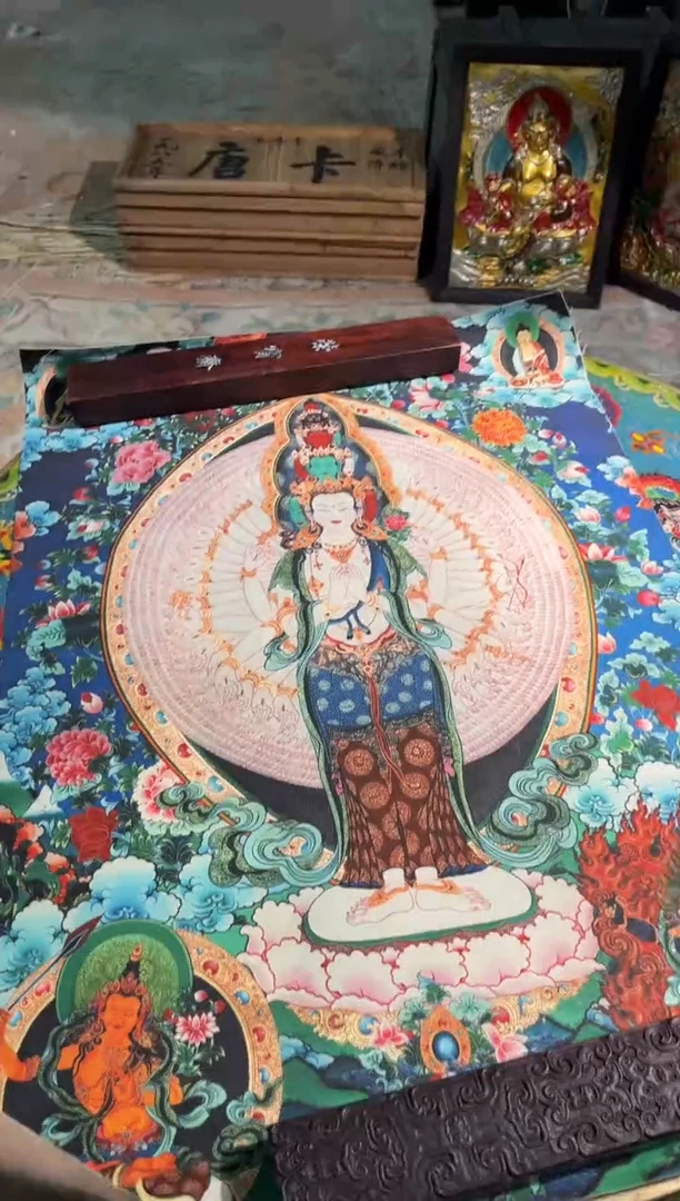 卷轴画子子的唐卡tk160