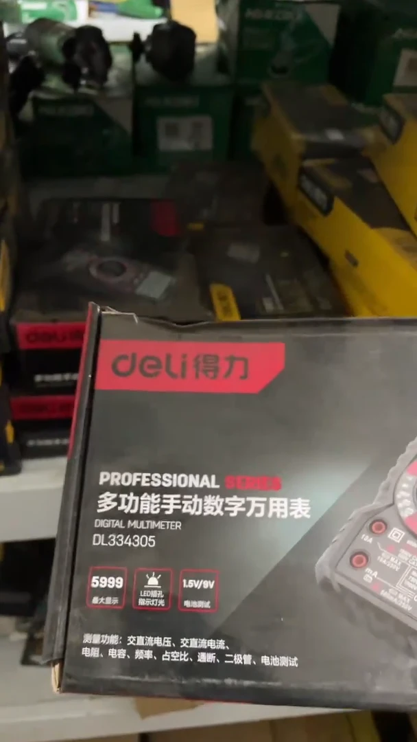 得力工具DL334305数字万用表5999位插孔指示灯(红)(台)