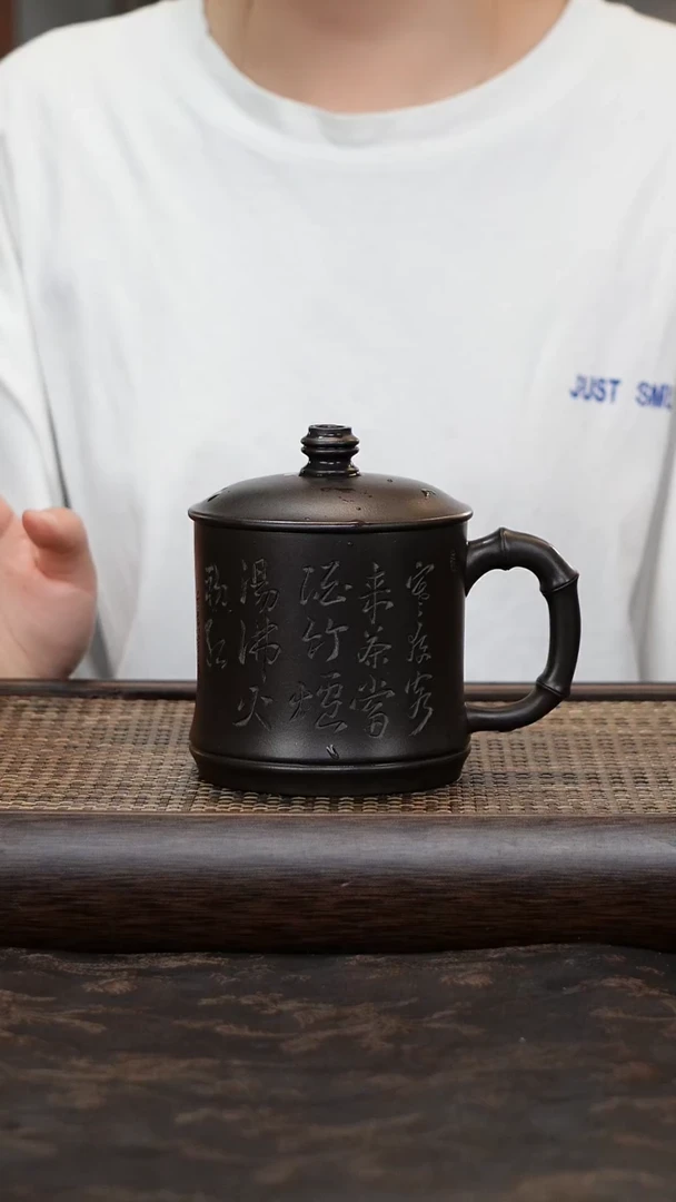 茶壶紫砂石黄-手工杯