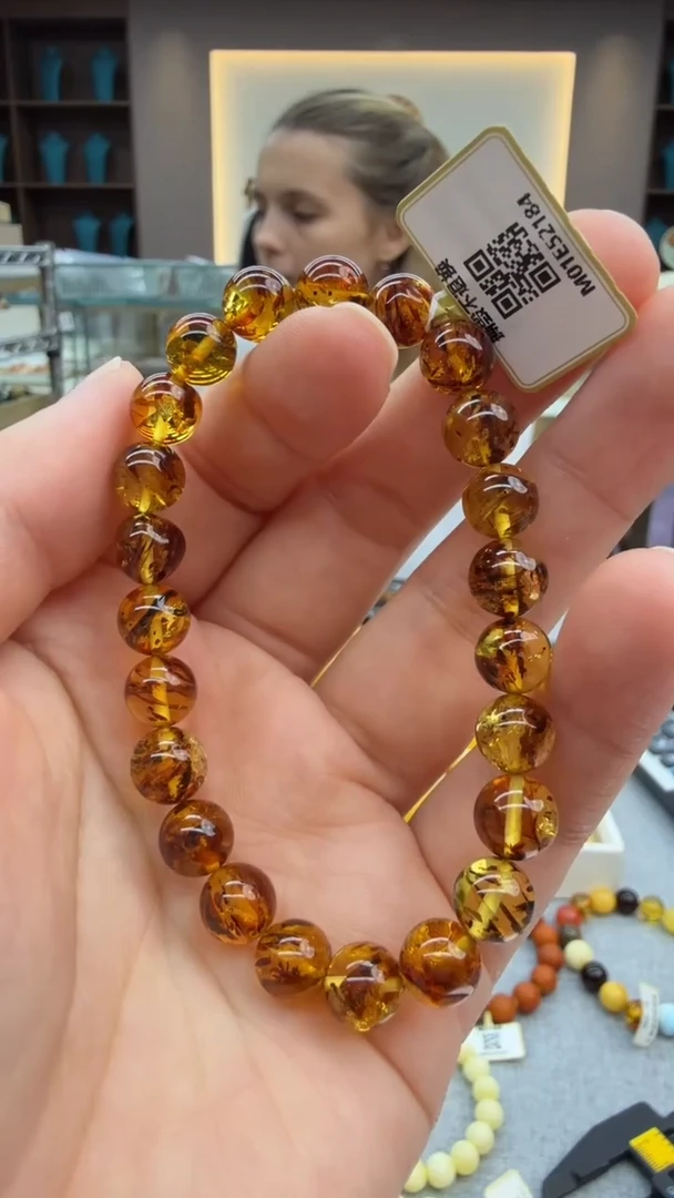 手链琥珀未镶嵌156秒拍号 假一罚三