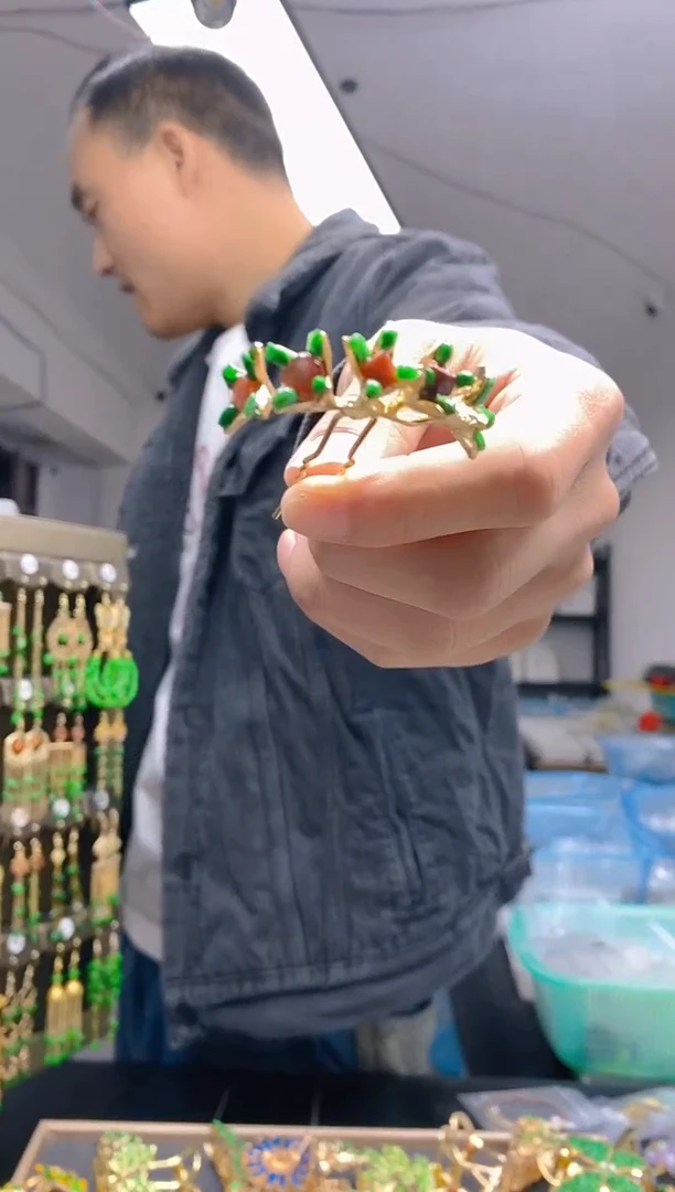 【闪购商品】翡翠耳饰合金327翡翠发簪