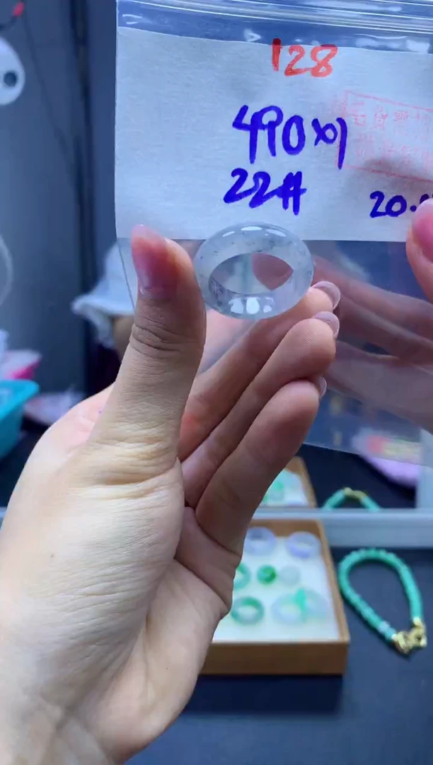 未镶嵌定制翡翠戒圈#490元-毛货需精细抛光