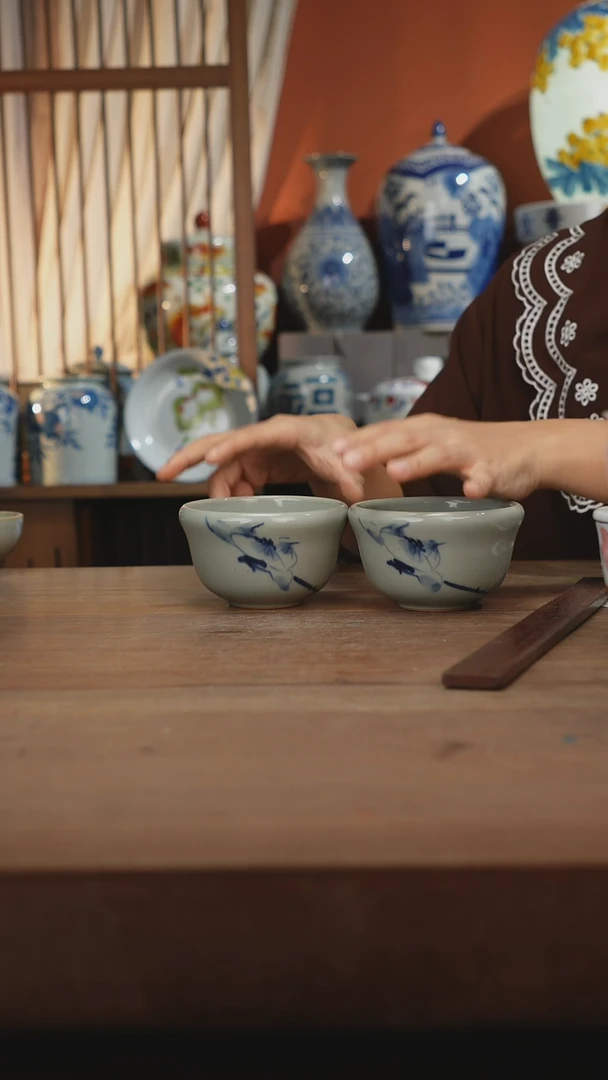 现代 景德镇设计师釉下手绘陶瓷餐具