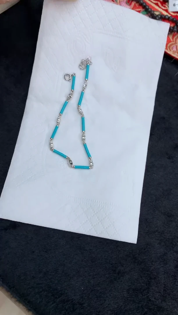 【闪购商品】海蓝宝石手链银S925镶嵌手链 多样性发（1件）