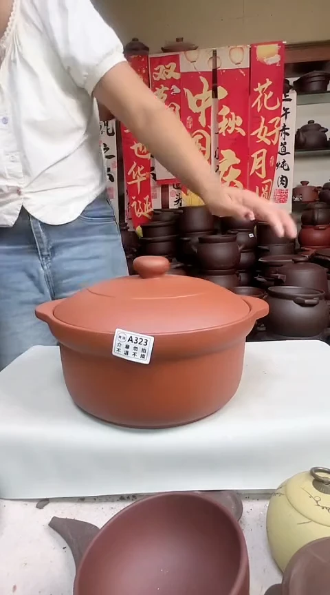 宜兴紫砂微瑕5升锅A323