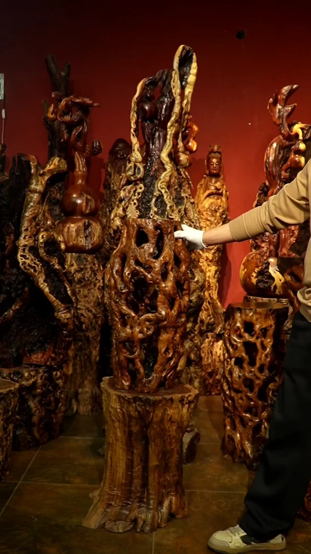 木雷击枣木花架