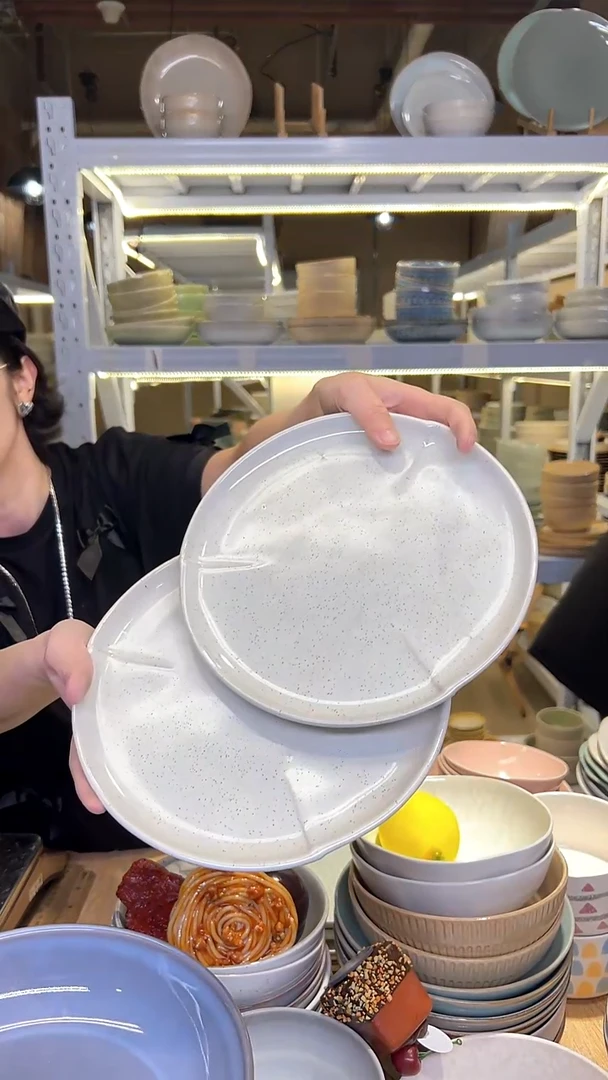 瓷218外贸尾货高温釉下彩陶瓷餐具默认微瑕