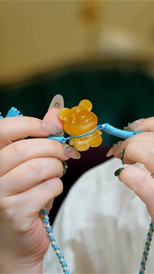 【闪购商品】蜜蜡项链未镶嵌蜜蜡熊手工绳项链