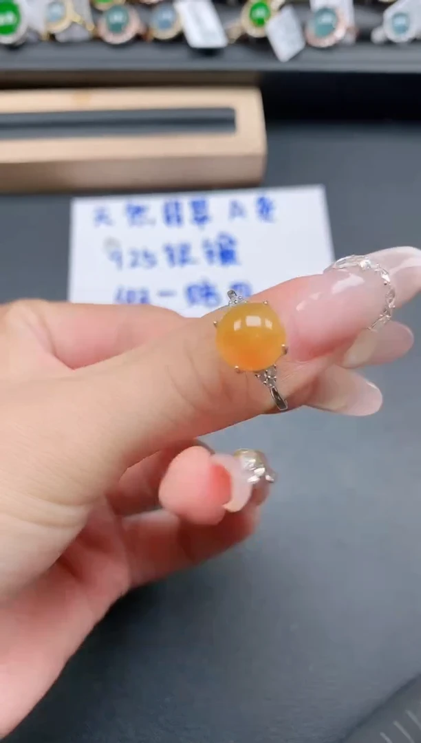银S925镶嵌戒指翡翠111