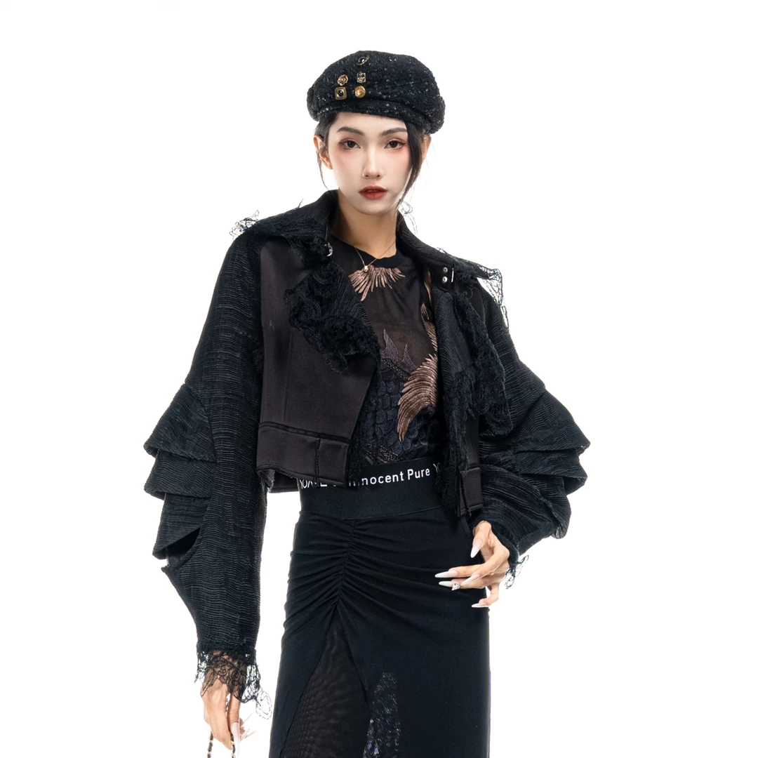 妖客鲲鳞乾坤小作C1282B短外套设计款时尚气质国风设计师品牌