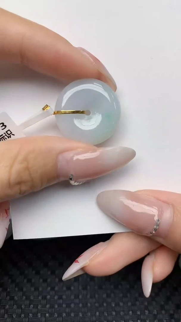 【闪购商品】翡翠颈饰18K金镶嵌天然翡翠A货