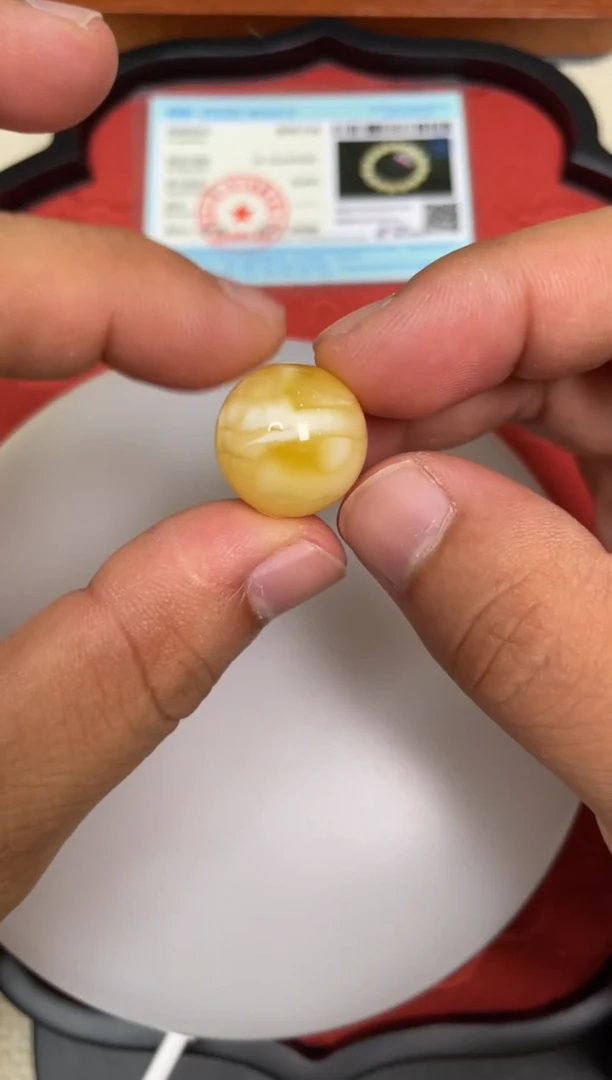 琥珀颈饰未镶嵌琥珀蜜蜡圆珠17.3mm