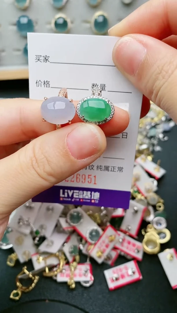 翡翠戒指银S925镶嵌....