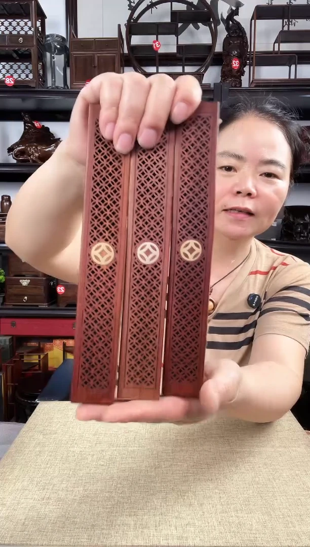 木3个黄线香盒老李红木工艺品
