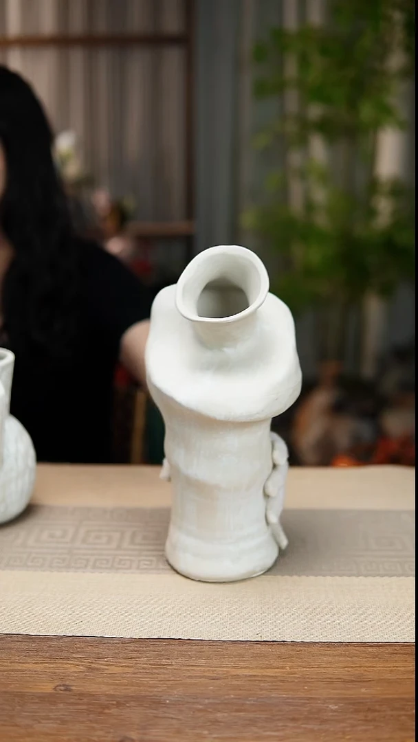 花器陶瓷花瓶手捏瓶001