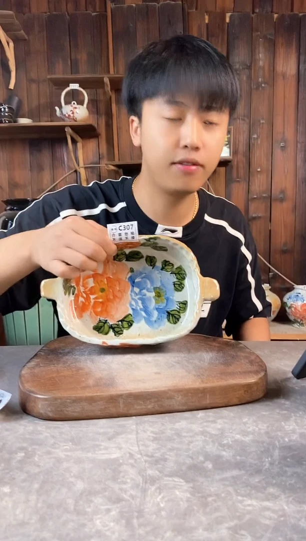 碗307瑕，手工手绘，超值陶瓷
