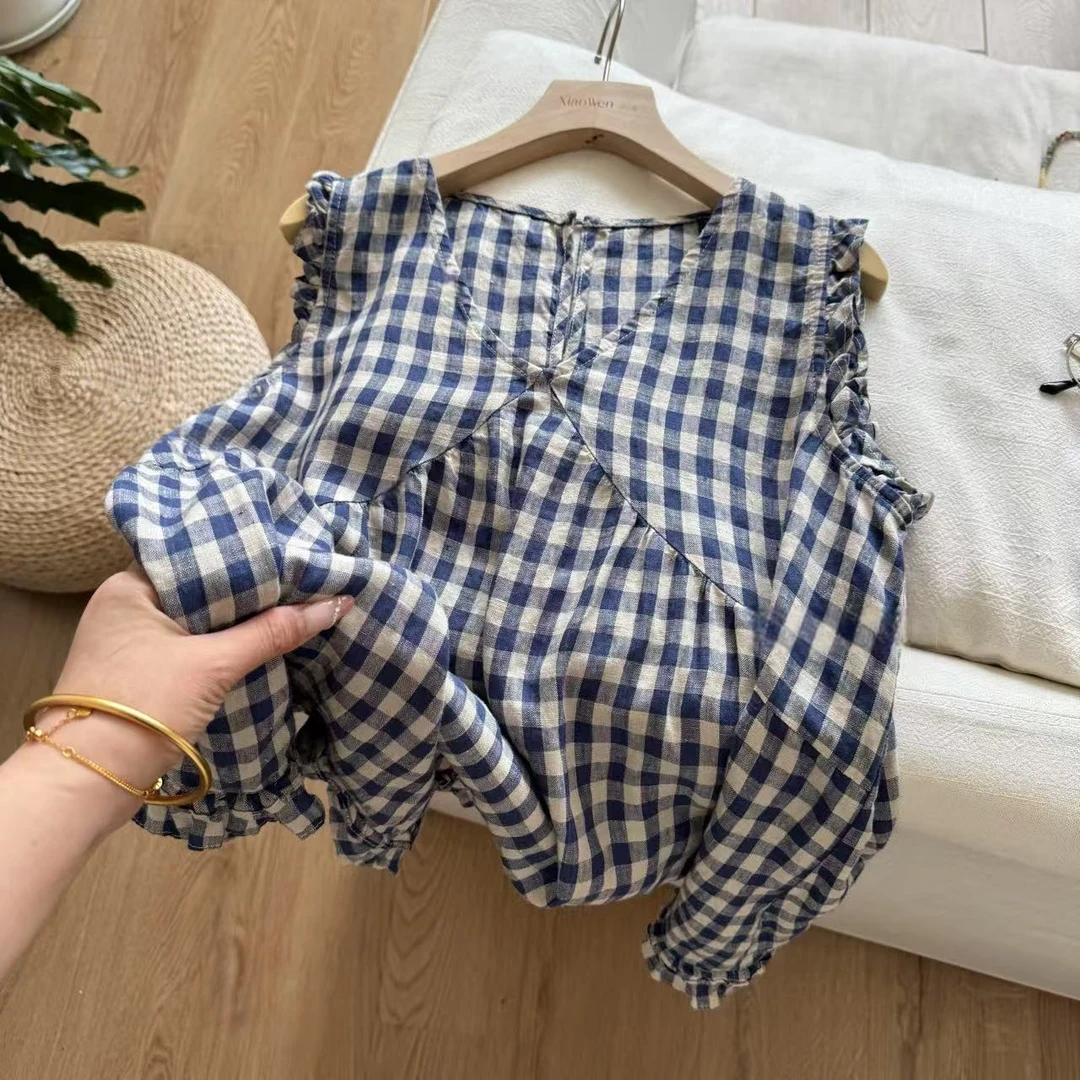 1306夏季色织木耳边宽松凉快背心舒适文艺无袖上衣女