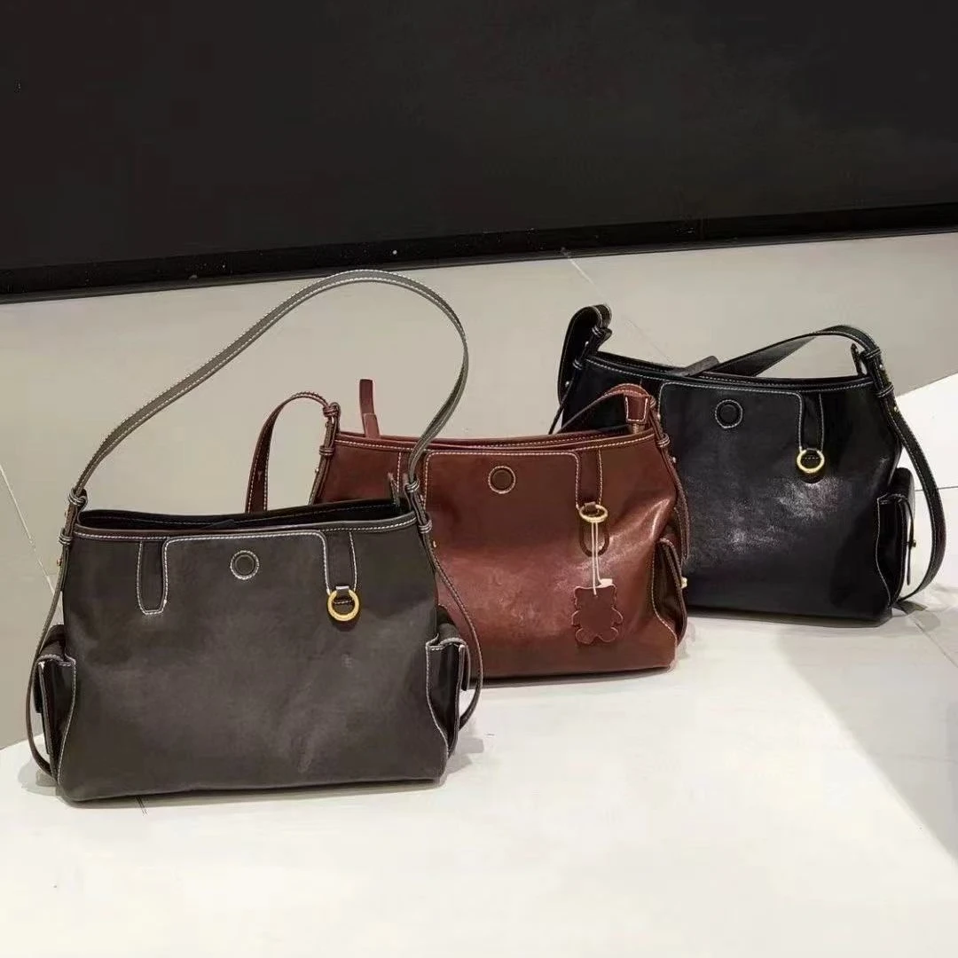 2025春季新款高品质头层植鞣皮大容量单肩包上班通勤斜挎包百搭