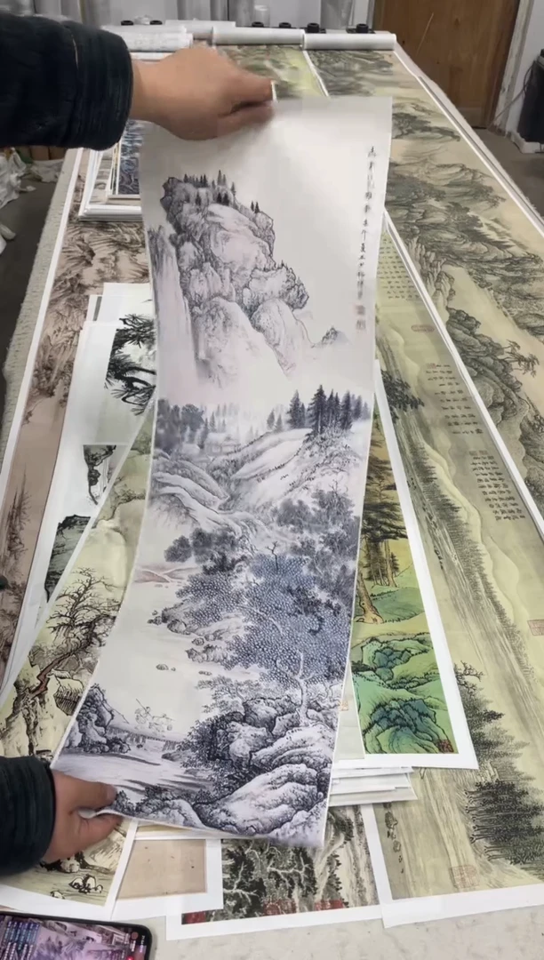 7 陈少梅山水 微喷复刻