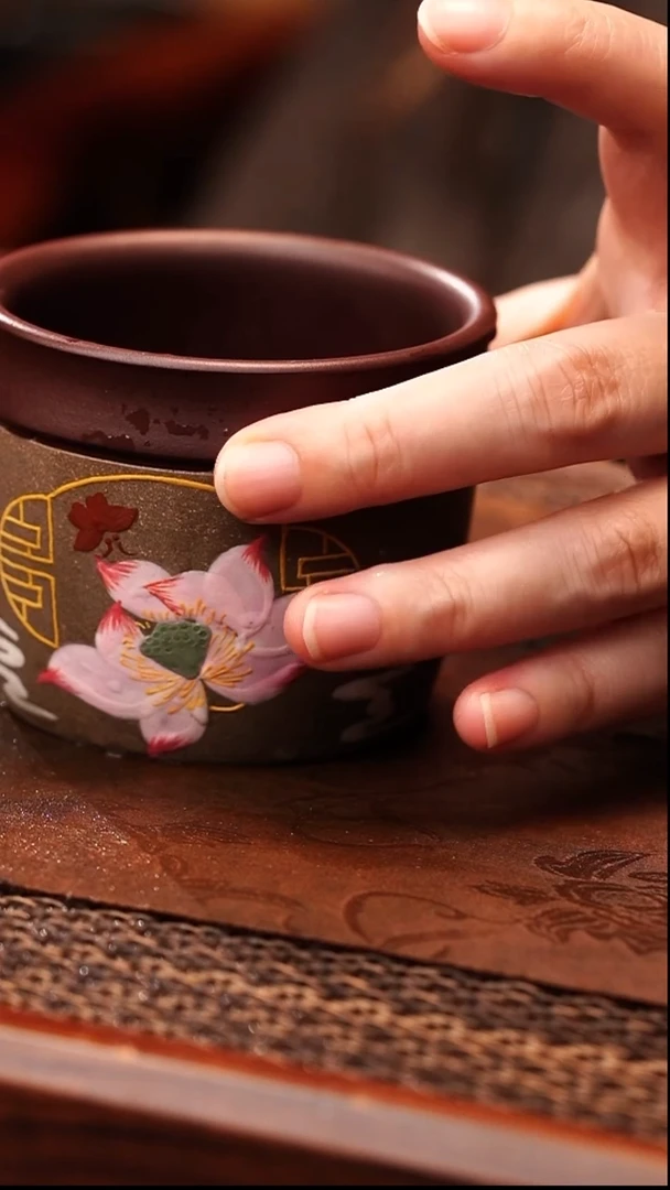 茶杯紫砂笑笑甄选原矿紫砂