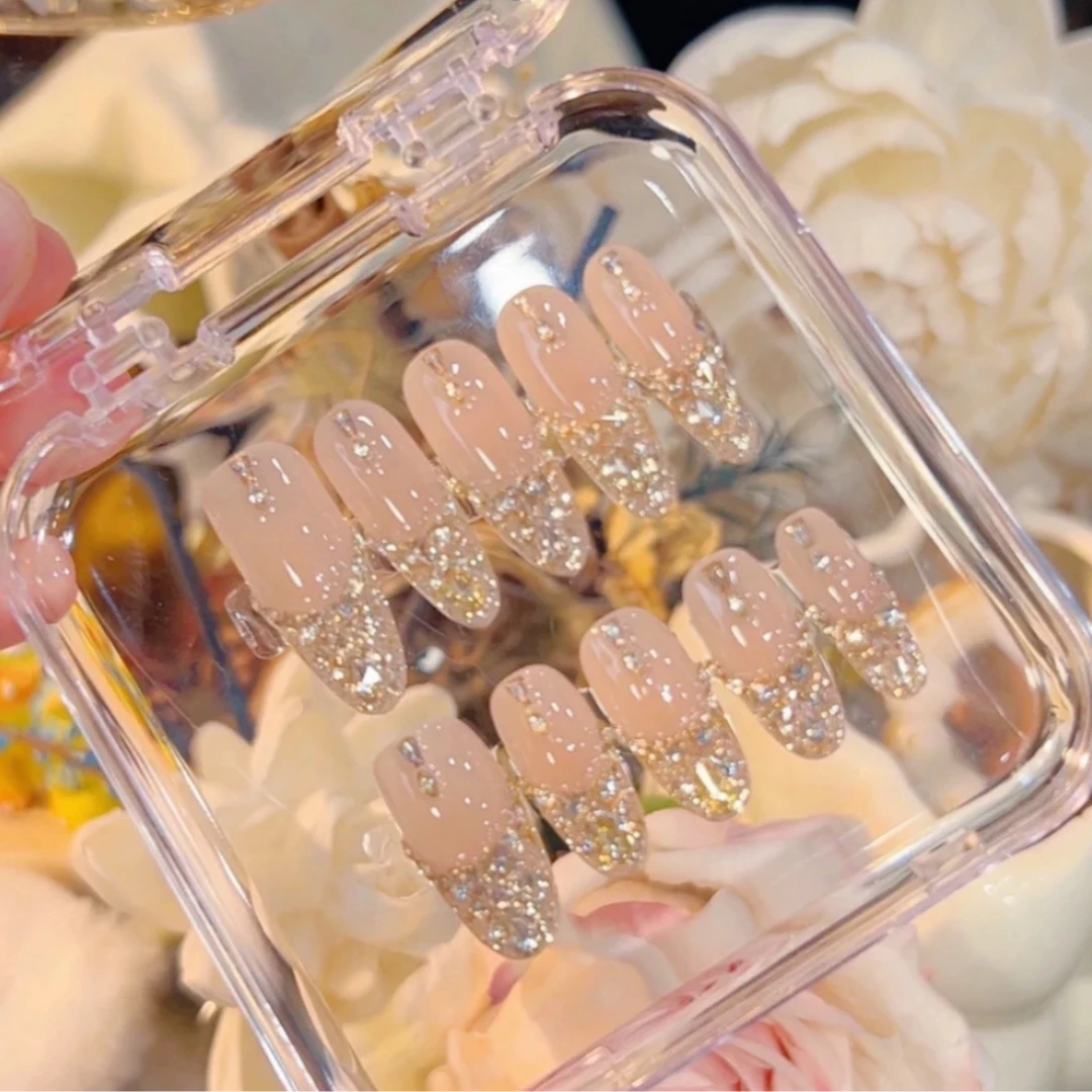 【透钻】纯手工穿戴甲10个甲片可重复使用X