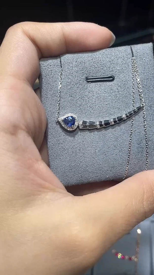 手链蓝宝石18K金镶嵌1