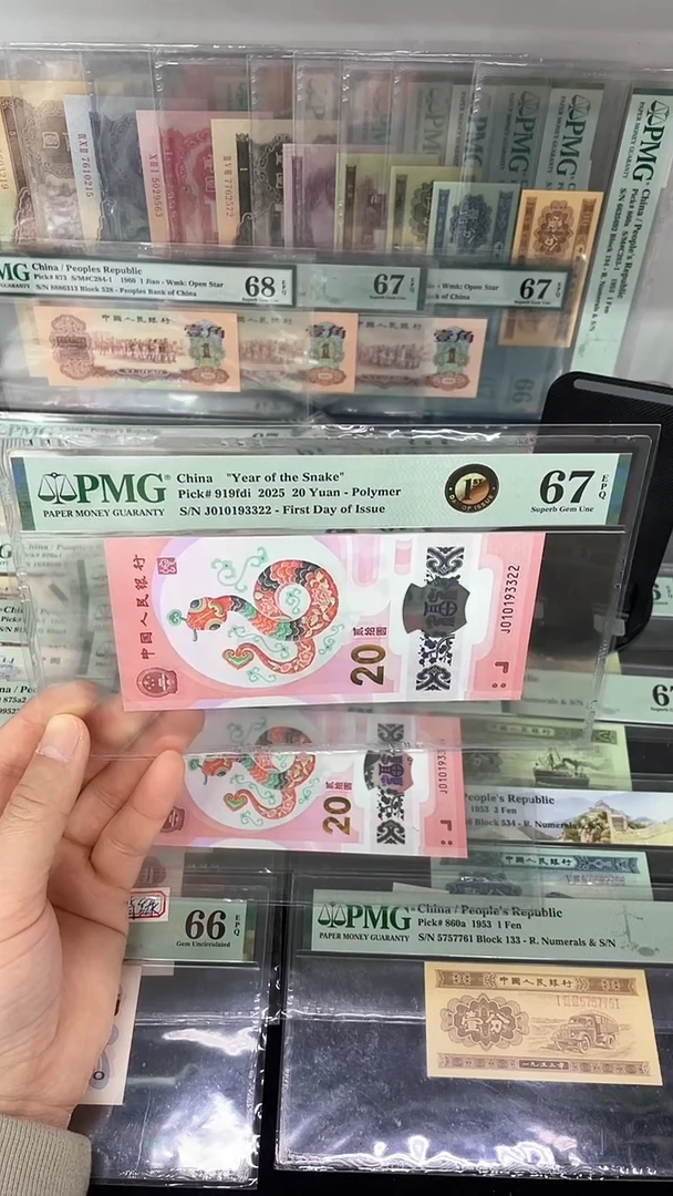 【闪购商品】塑料PMG67分首日标蛇钞010193322