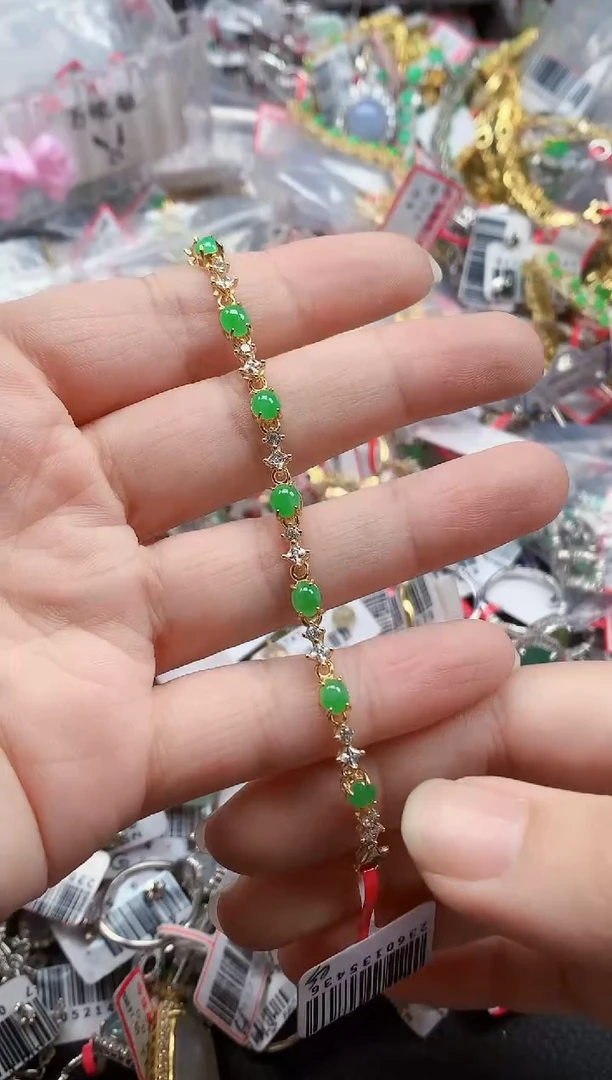 银S925镶嵌戒指翡翠天然A货缅甸翡翠