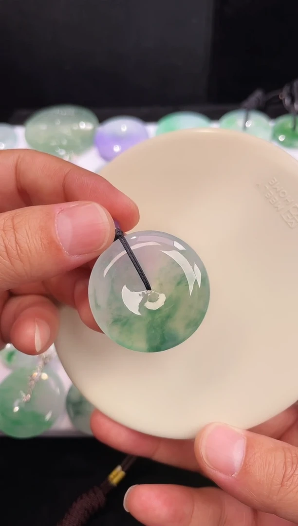 颈饰未镶嵌翡翠【47】平安扣 尺寸 33.7   6.5mm