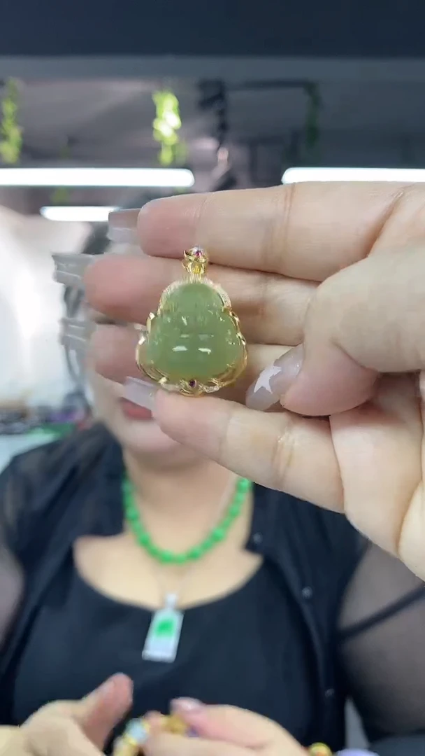 和田玉未镶嵌吊坠(不含链)多样性发其一颜色微差