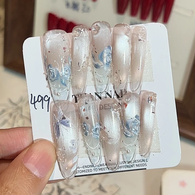 【蓝玫瑰】―团er手工穿戴甲