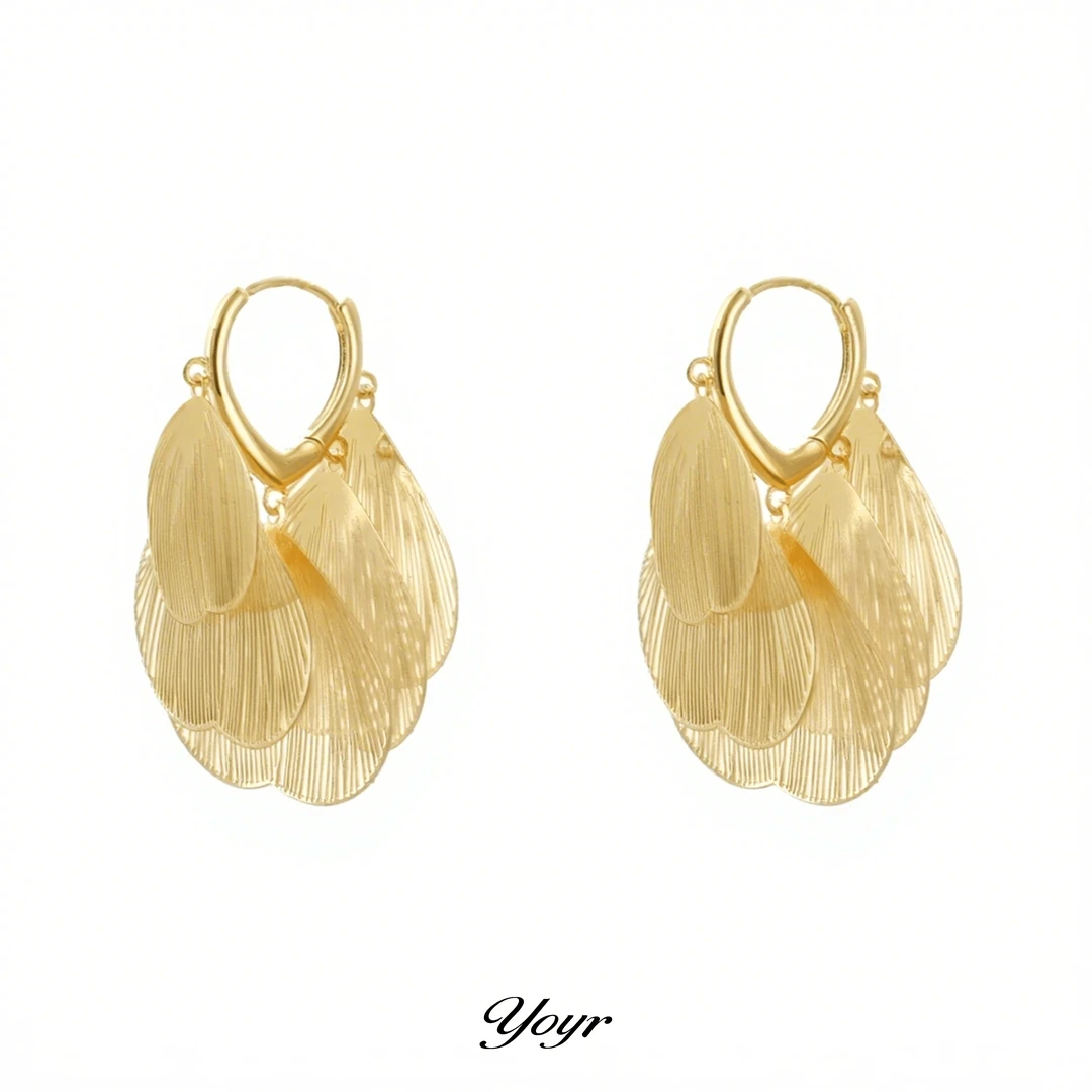 YOYR 黄铜耳饰 镂空蝶翼流苏耳环精致高级感设计感2025新款耳钉