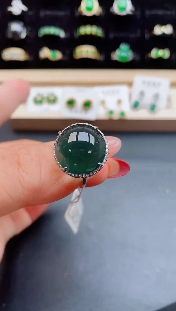 【闪购商品】翡翠戒指银S925镶嵌1212