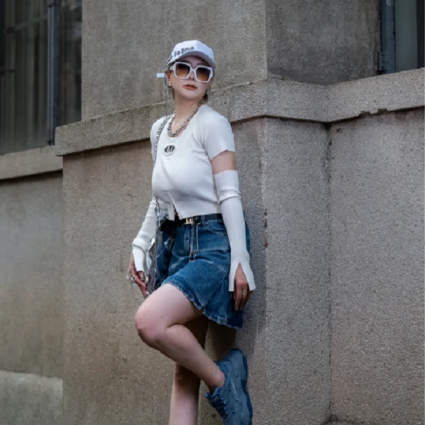 【彤姐】Qtime&设计款修身百搭T恤时尚小众短款早秋上衣（23323272）