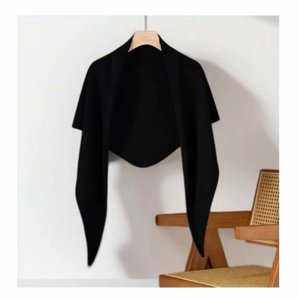 奢凌羊自在从绒山羊绒三角巾保暖围巾披肩女