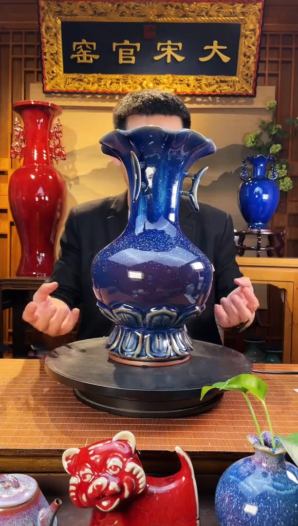 摆件大宋官窑【柴烧连升三级】步步高升