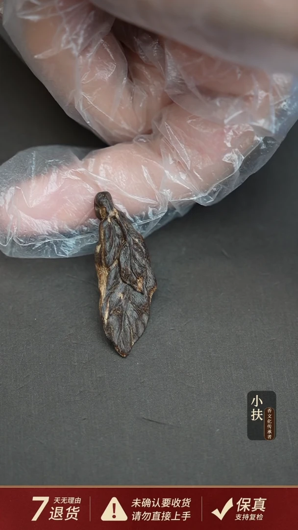 沉香吊坠沉水越南芽庄奇楠沉香0.9克雕刻挂件