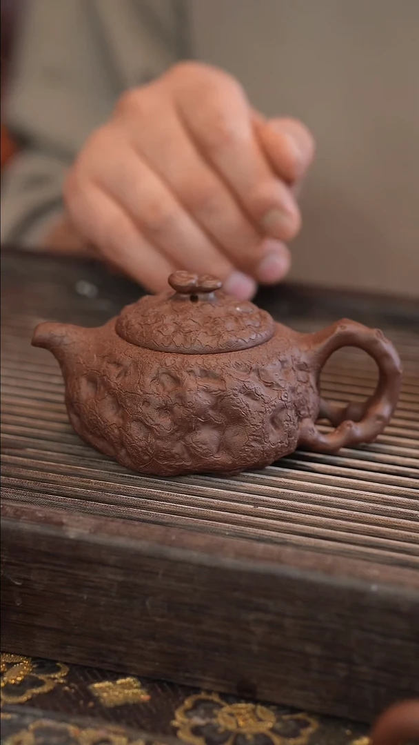 茶壶紫砂供春 变色龙 180cc